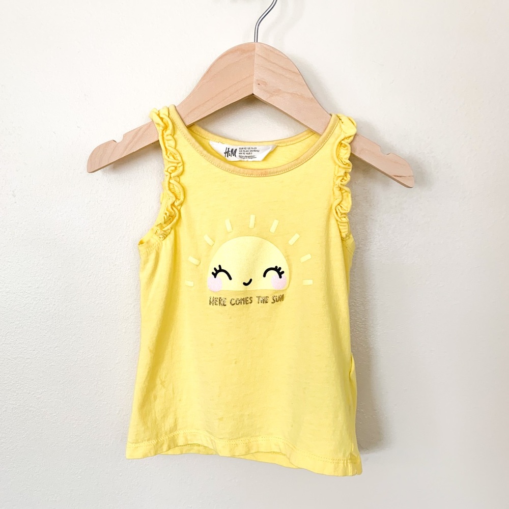 H&M | Baby Girl Tank Top Yellow Sunshine 1.5-2 Y